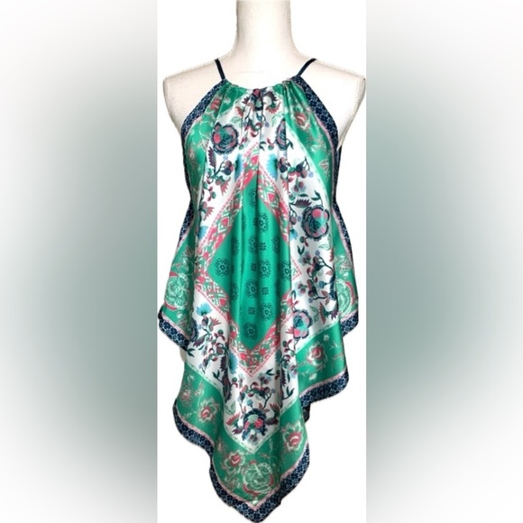 NWT Skies Are Blue Handkerchief Floral Boho Top Women Size XS/Small - Picture 1 of 9
